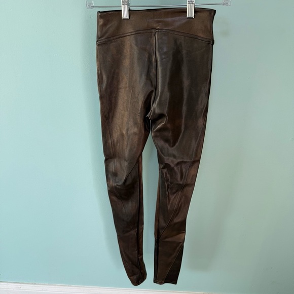 Spanx Bronze Faux Leather Leggings Size XS - Picture 5 of 7